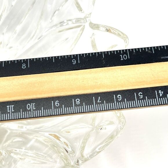 Vintage Federal Cut Glass Dish Bowl Sun Flower Sunflower Petal Starburst Pattern - Picture 9 of 10